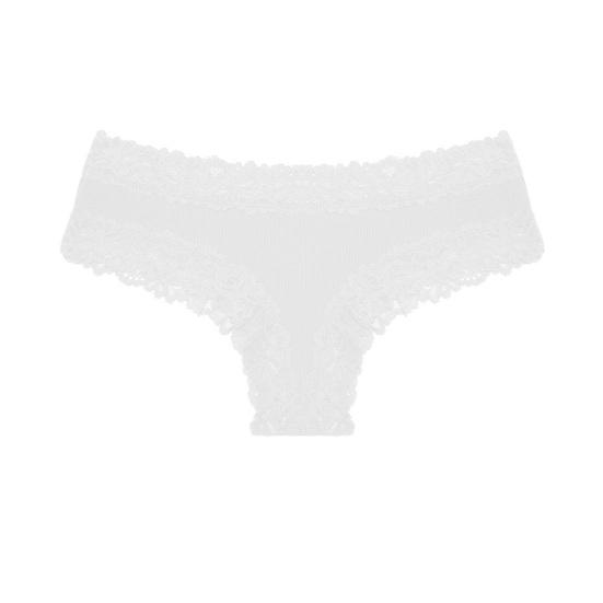 Cotton Thongs for Women, Sexy Lace Trim Underwear, Low Rise Soft Breathable Panties, T-Back Stretchy Ladies Briefs S