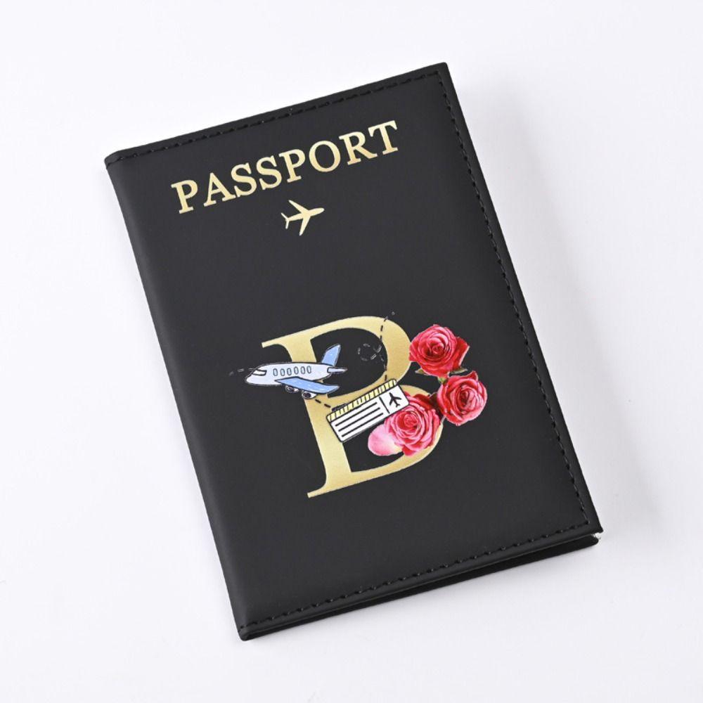 Fashion PU Leather Passport Cover Multi-card Waterproof Passport Holder Case Letter ID Card Pouch Travel