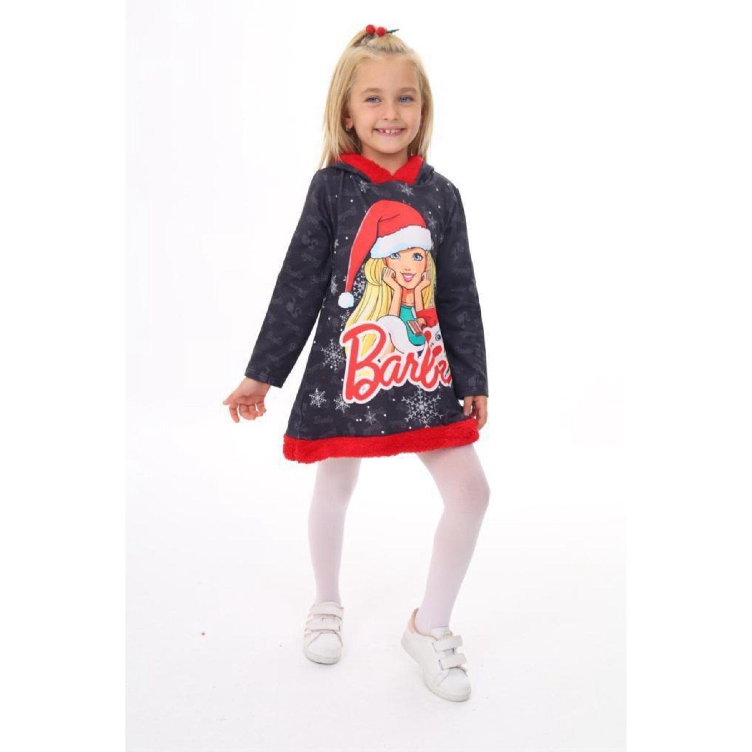 

Plush Detailed New Year s Concept Dress 3-4 Yaş чёрный