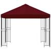 Gazebo 3 X 3 M Burgundy Polyester and Steel 190 Gsm