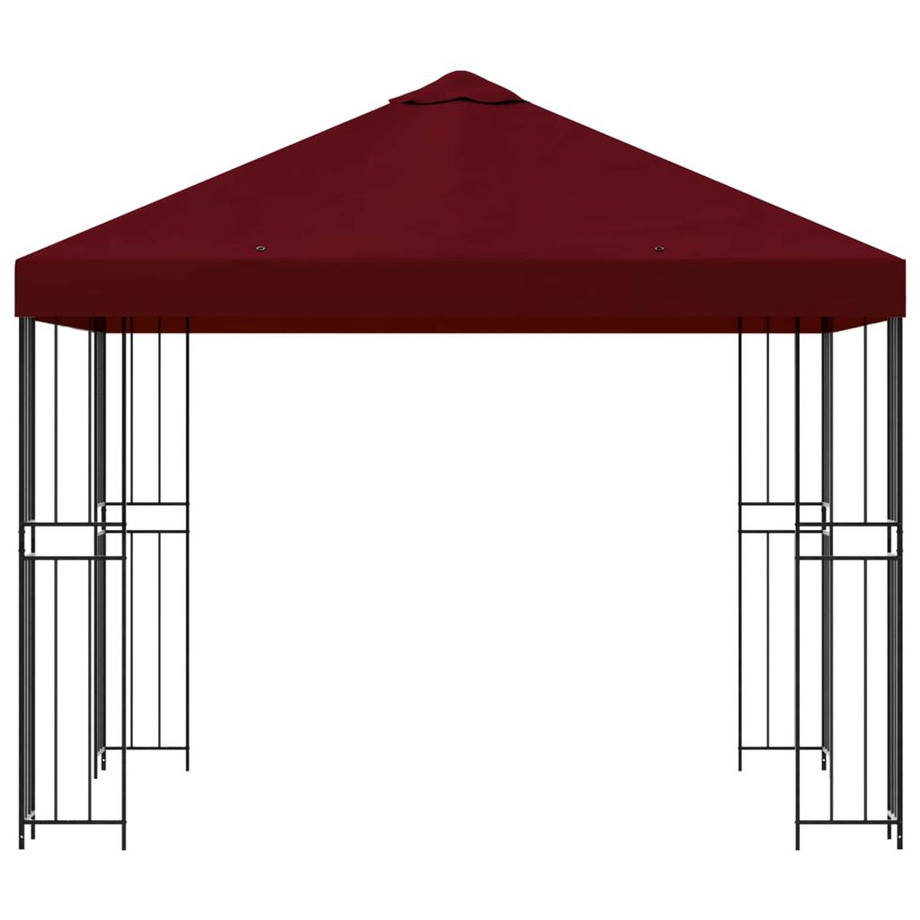 Gazebo 3 X 3 M Burgundy Polyester and Steel 190 Gsm