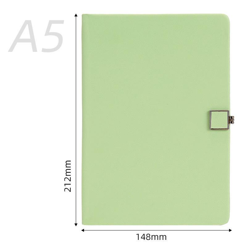 Custom Logo A5 PU Leather Notebook Sky Blue Professional Business Journal with Square Magnetic Buckle Hardcover Office Gift