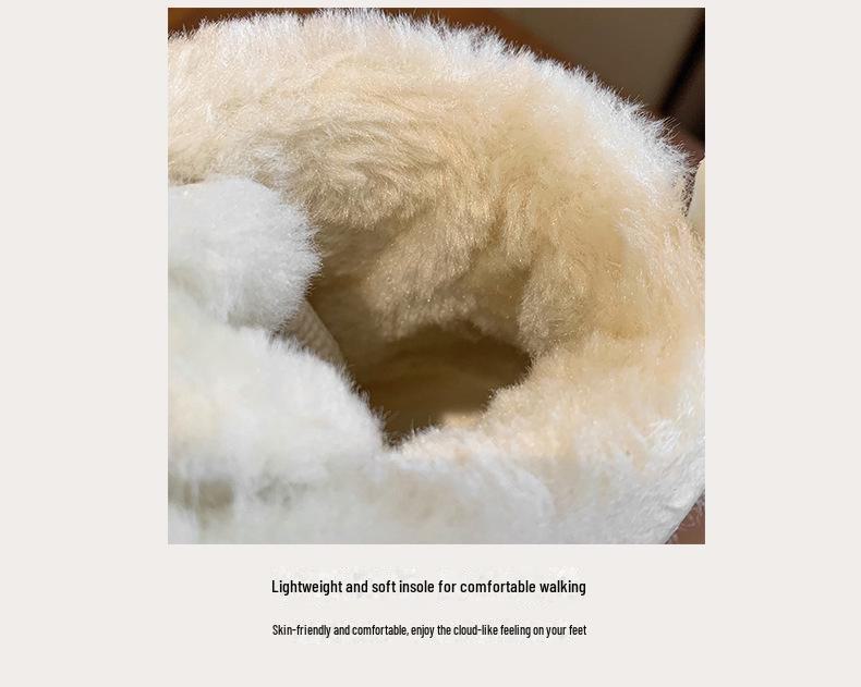 2024 Women's Plus Velvet High-Top Snow Boots: Korean Casual Warm Thick-Soled Cotton Shoes, Style P6011