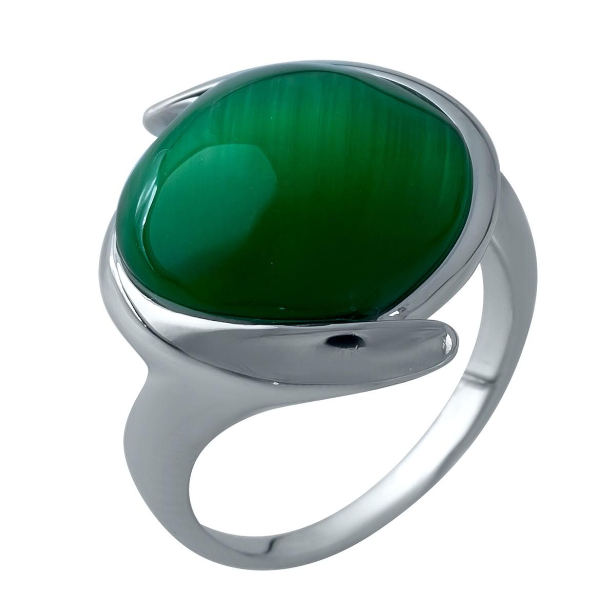 

Срібна каблучка з котячим оком (1984574) 16.5