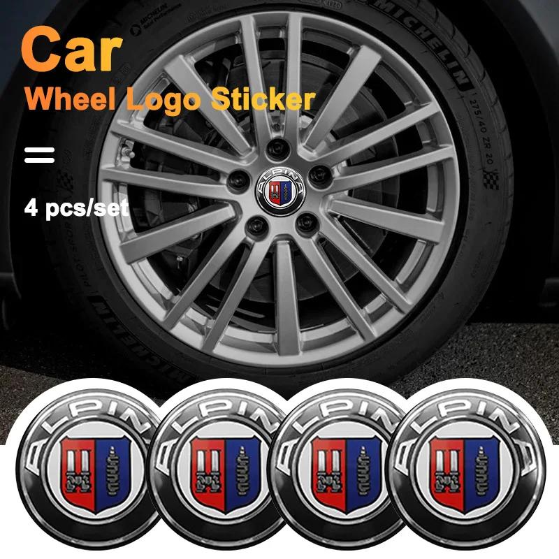 For BMW E844PCS For b-BMW M F10 F20 F30 F40 F15 F25 F26 E83 E84 X1 F31 F49 Car Wheel Hub Cap Center Sticker Emblem Badge Decal Accessories