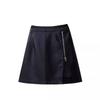 2025 Autumn/Winter High Waist PU Leather Midi Skirt: Hip-Hugging, Slimming, with Zipper - A-Line Design