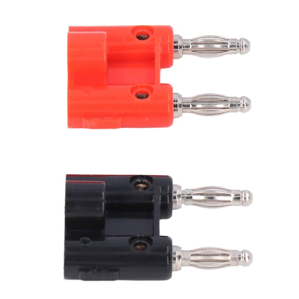 5 Set 4mm Dual Banana Plug 32A 1000V Copper ABS Speaker Banana Plug Two Way Black+Red Banana Socket Electronic Equipment