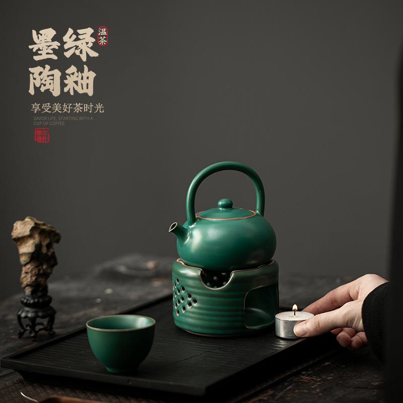 Household candle heating insulation base Chinese ceramic tea warmer winter tea warmer indoor teapot heating base