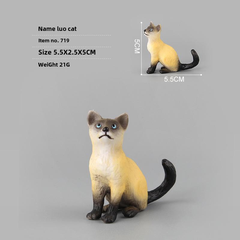 Set Jucării Pisoi Alb-Negru pentru Copii - Ornamente Model Pisică Rurală Chineză