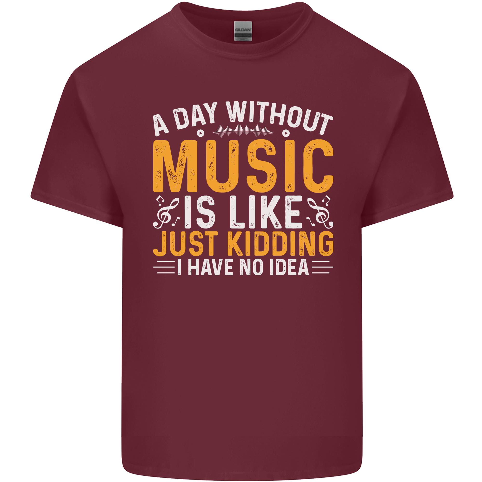 A Day Without Music Tekno Hip Hop Metal Unisexs Light Cotton TShirt S