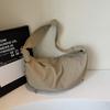 Niche Pleated Nylon Shoulder Bag: 2026 Large Capacity Dumpling Crossbody for Women and Students