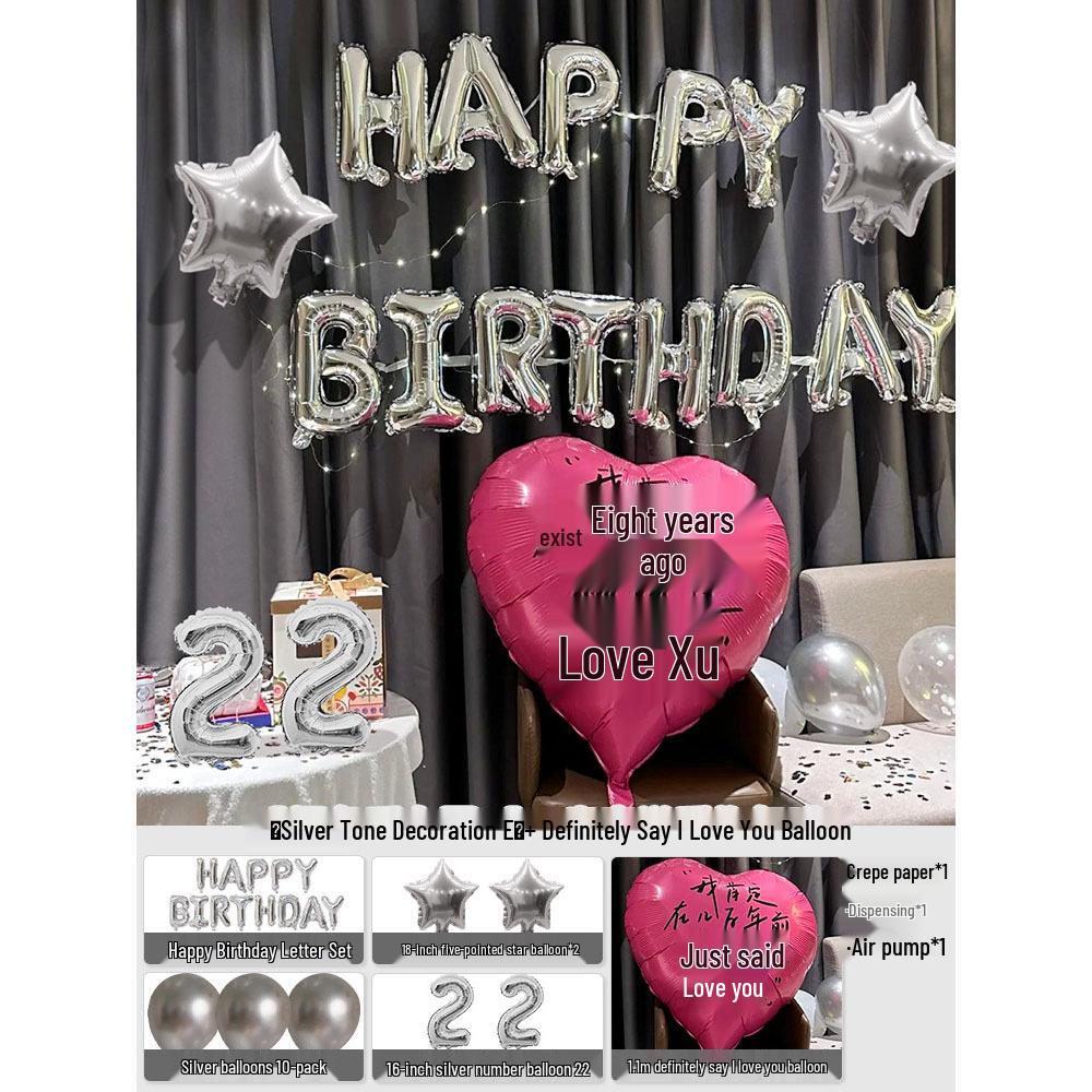 Elegant Birthday Decorations for Men: Number Balloons and High-Class Atmosphere for Husband or Boyfriend's Surprise Party.