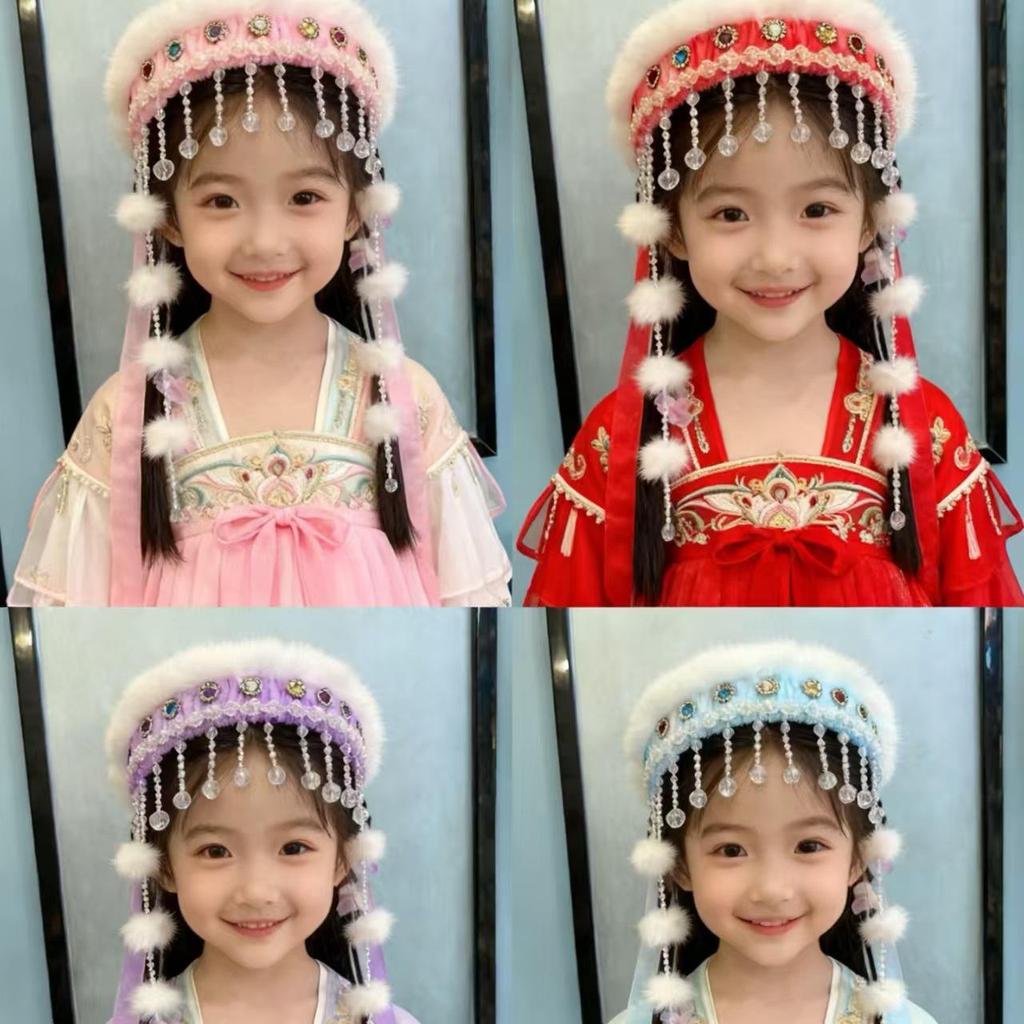 Upgraded Fragrant Concubine Glitter Headband for Adults & Kids - Princess Style Headdress, New Year Gift