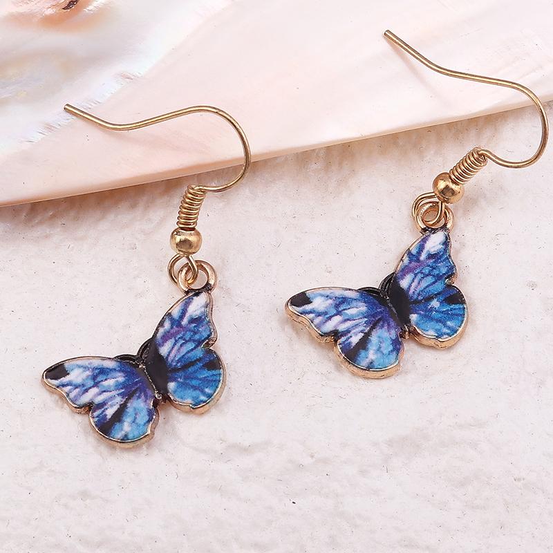 Cute Colorful Butterfly Drop Earrings for Women Girls Dangle Earrings Handmade Jewelry Gifts