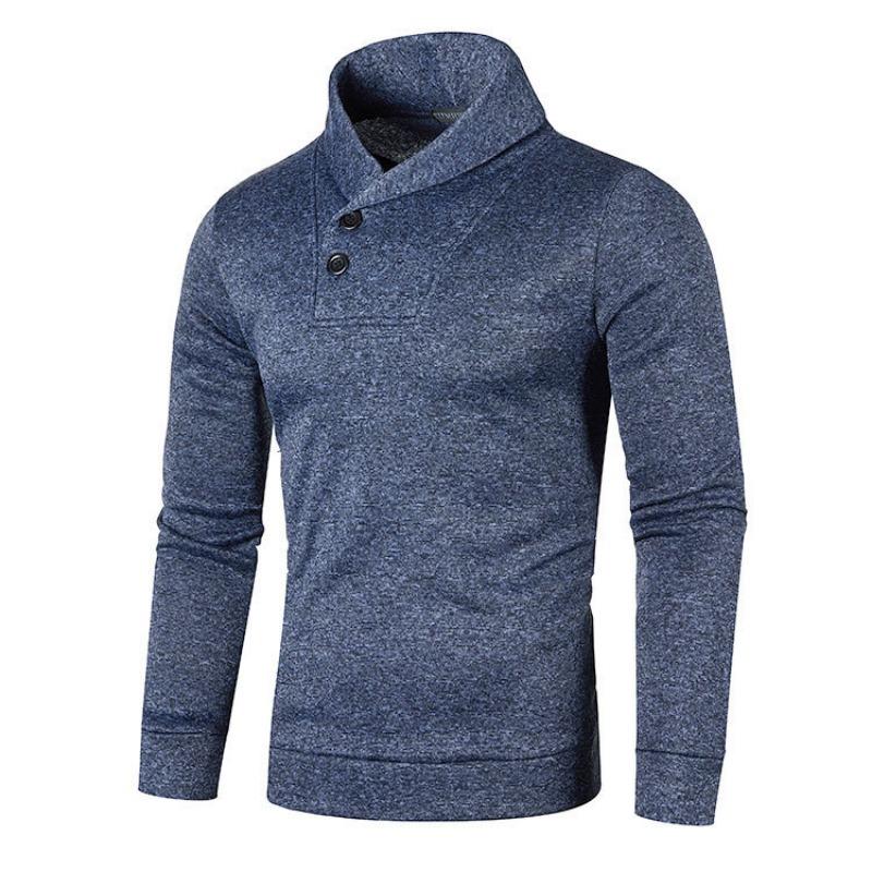 Men's Semi Cardigan Autumn Korean Loose Casual Pullover Jacket Long Sleeved Thin Velvet Sweater