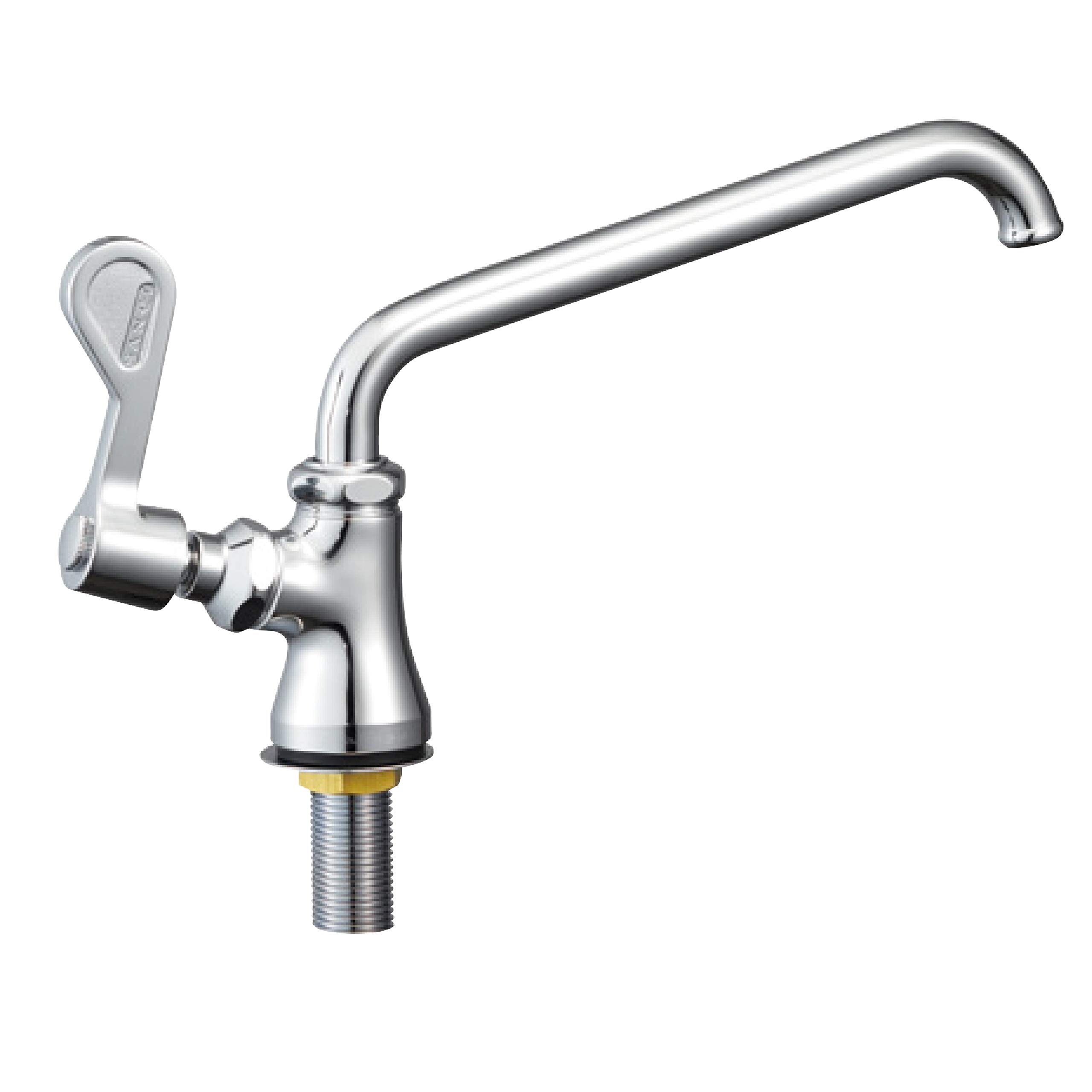 SANEI swivel faucet for left double thread opening and for spacious (San-ei) Upward-facing kitchens, handle, specification, one-touch closing, sinks, серебряный