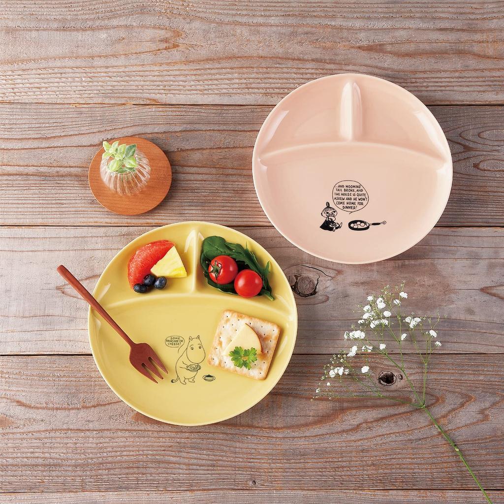 MOOMIN Lunch Divided 23cm Moomin Microwave and Dishwasher Scandinavian Day Wedding Made in Plate, Dish, Approx. Diameter, Design, Safe, Style,