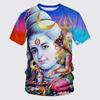 New God Shiva God 3d Printed T-Shirt Summer Personality Men Casual Youth Short Sleeve Ethnic Style Loose O Collar Quality Top