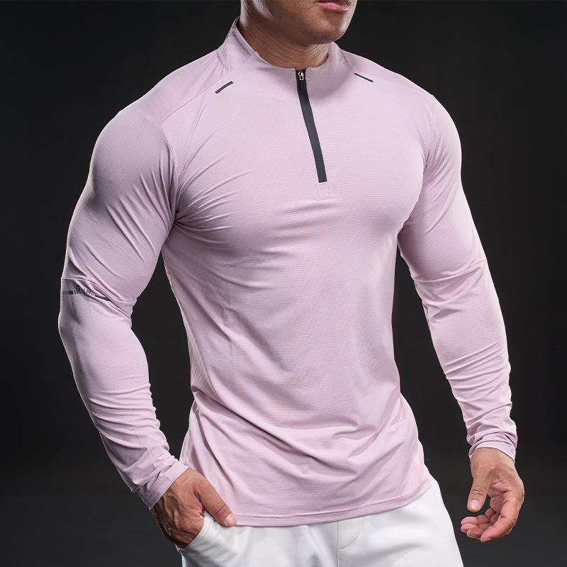 Sports T-shirt Men Running and Fitness Long-sleeved Quick-drying Clothes Autumn and Winter Basketball Training Outdoor Cycling Top Loose Base