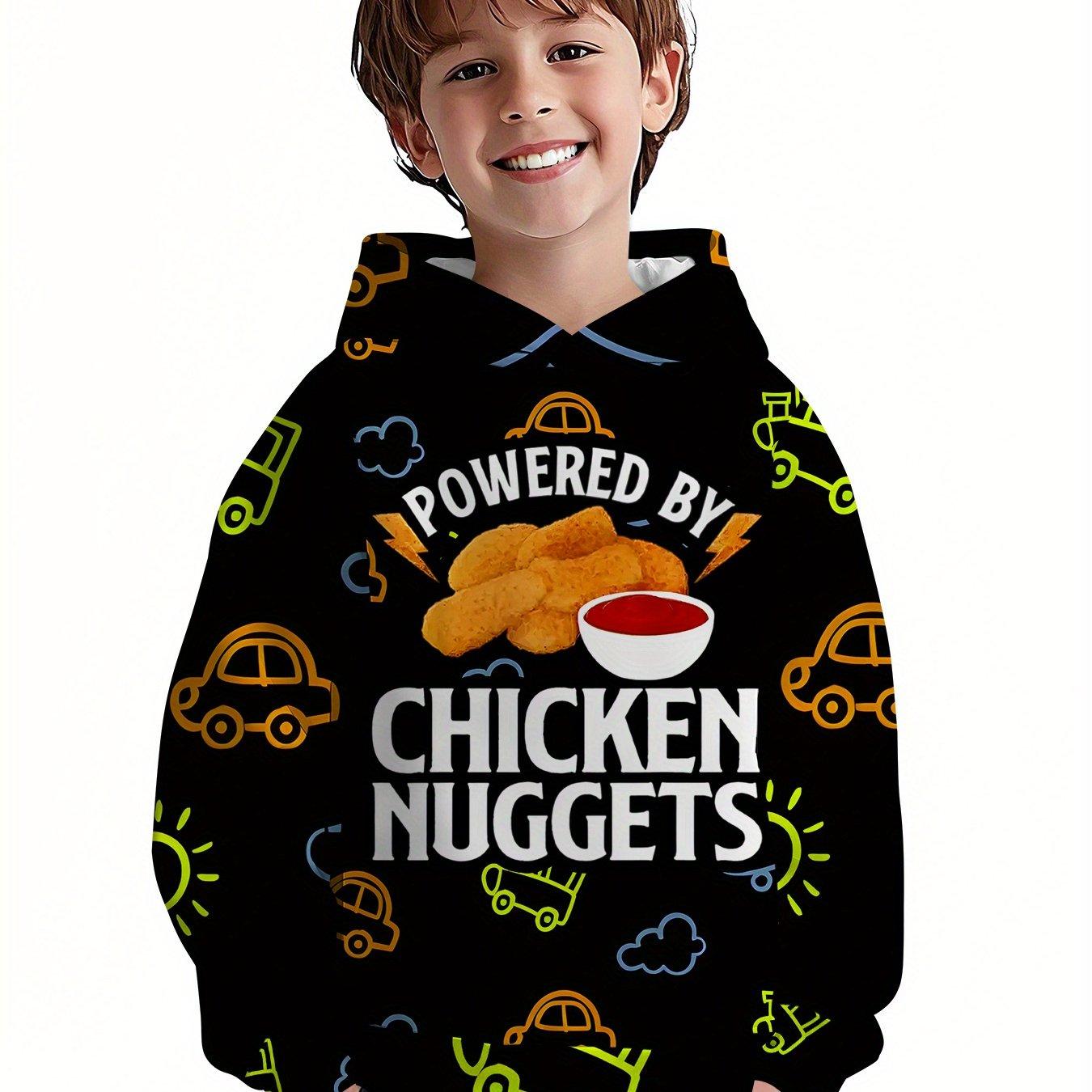 

3D Digital Print Hooded Sweatshirt for Boys - Black Casual Pullover, Perfect Gift, Fun Kids Fashion, Easy-Care Children s Wear 5-6Y