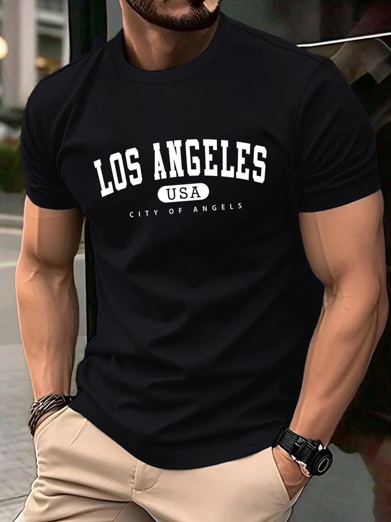 About Usa Art Letters Print Men Retro TShirt Casual Cotton T Shirts Loose Hip Hop Clothes Male ONeck Comfortable Short Sleeve