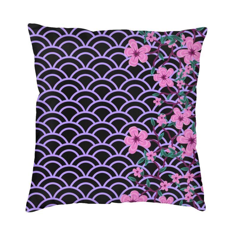 Watercolor Sakura Cherry Blossoms Pillow Case 40X40Cm Home Decoration Japanese Floral Modern Cushion Cover Car Pillowcase