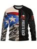 Puerto Rico Flag Pattern T-Shirt for Men Frog National Emblem 3D Print Short Sleeve Tee Summer Street Loose Tops O-Neck T Shirts
