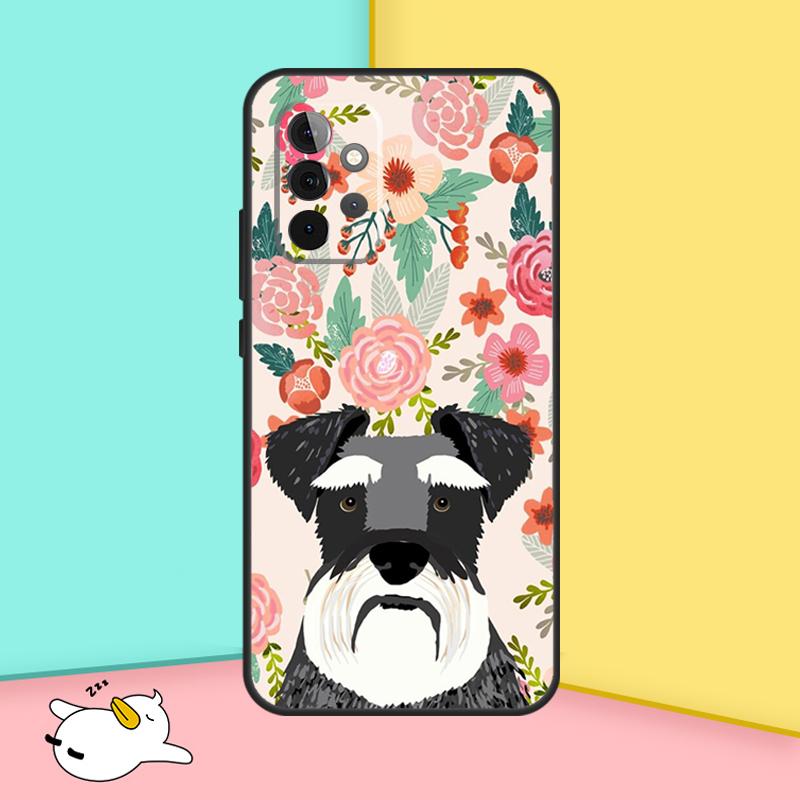Schnauzer Puppy Dog Cover For Samsung Galaxy A53 A33 A13 A12 A32 A52 A14 A34 A54 A15 A25 A35 A55 A71 A51 Case