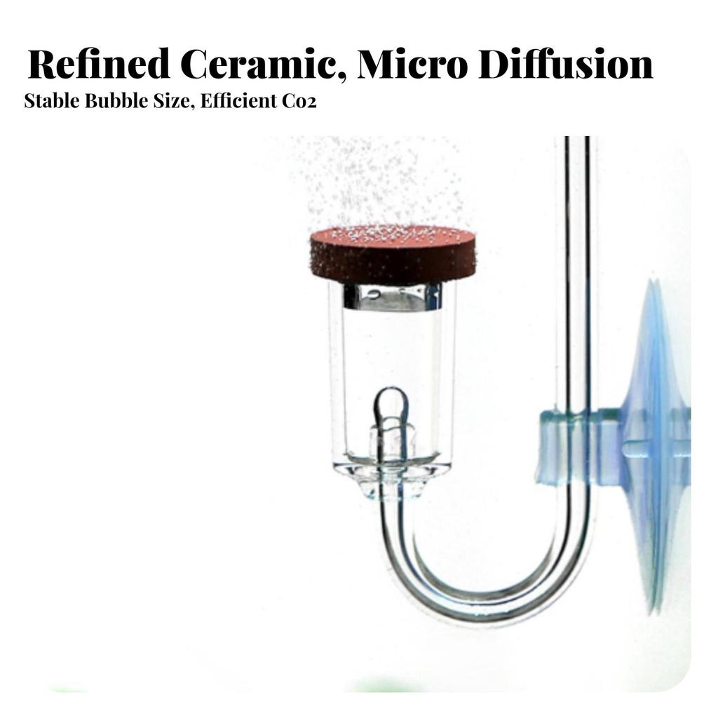 Compact Acrylic CO2 Dispersion Unit with Bubble Counter for Aquarists, Aquatic