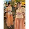 INMAN Women's French Doll Collar Embroidered Puff Sleeve Blouse