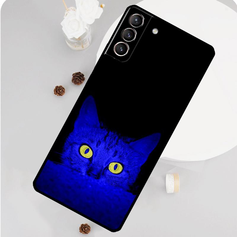 Cat Staring Eye Phone Case For Samsung Galaxy S26 S25 S24 S20 S21 S22 S23 Ultra S10 Plus S25 FE Funda Cover
