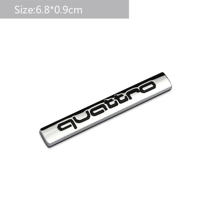2026 Car Styling Logo Metal Sticker Body Trunk Decal For Audi Quattro A3 A4 A6 A5 Q5 A1 Q7 Q3 TT S1 RS3 RS4 S3 S4 RS5 RS6 RS7 S5 S6