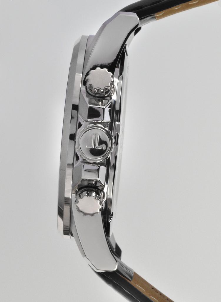 Jacques Lemans Liverpool 46mm Stainless Steel Case Black Calfskin Mineral Watch 1-1847A Men's