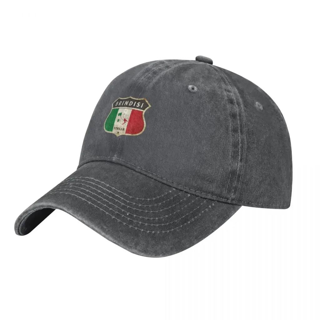 Brindisi Italy coat of arms flags design Baseball Cap Ball Cap Custom Cap Luxury Hood Hats For Unisex Womens
