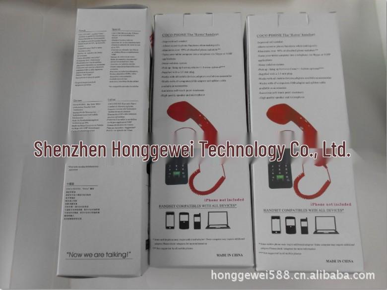 Micrófono de Teléfono con Auricular Grande Retro Anti-Radiación - Teléfono Auricular Regalo Genial