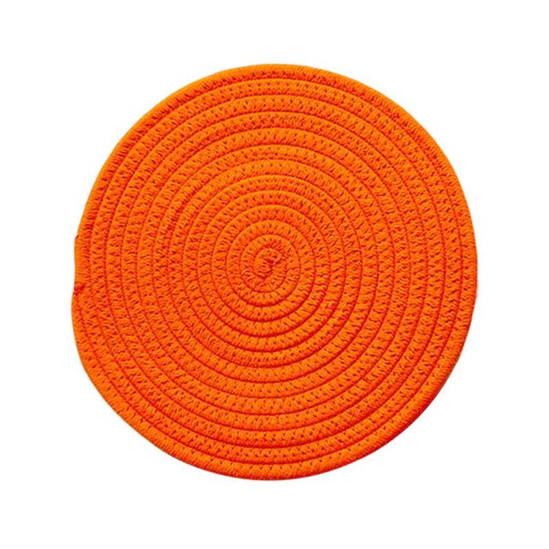 Nordic Insulated Round Cotton Woven Placemat and Coaster Set - Heat Resistant Dining Table Pad.