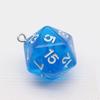 20-Sided Transparent Dice Charm Set: Solid Color, Multifunctional Accessories for Keychains, Earrings, and DIY Projects