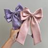 Summer Colorflu Silk Satin Bow Barrette Hair Pin Adult Hair Accessories Hair Jewley