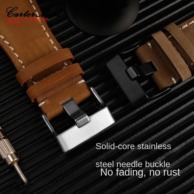 35-24mm konvexes Rindslederband Für Bell Ross B&R BR-01 BR-03 Herren Echtes Leder Uhrenarmband Silikonkautschuk Wasserdichtes Uhrenarmband