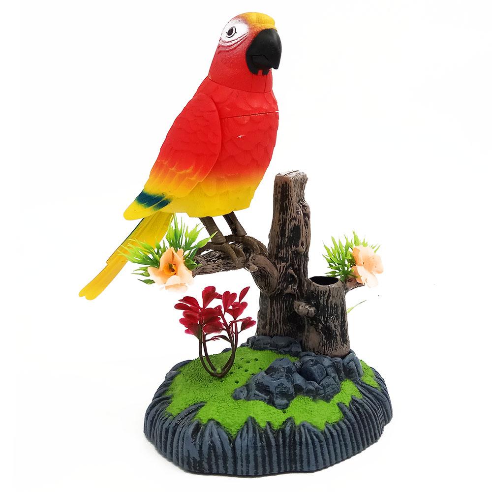 Voice-Activated Parrot Toy: Animated, Lifelike Bird for Kids' Entertainment and Home Decoration