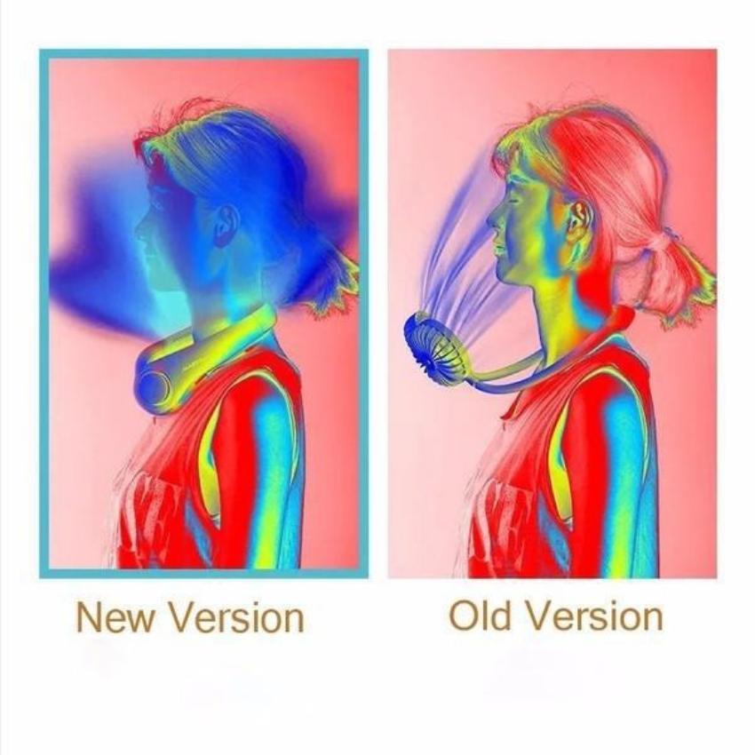 Lazy Person Hanging Neck Fan USB Charging Wearable Hanging Neck Fan USB Mini Necklace Fan Travel Indoor and Outdoor Sports Fan