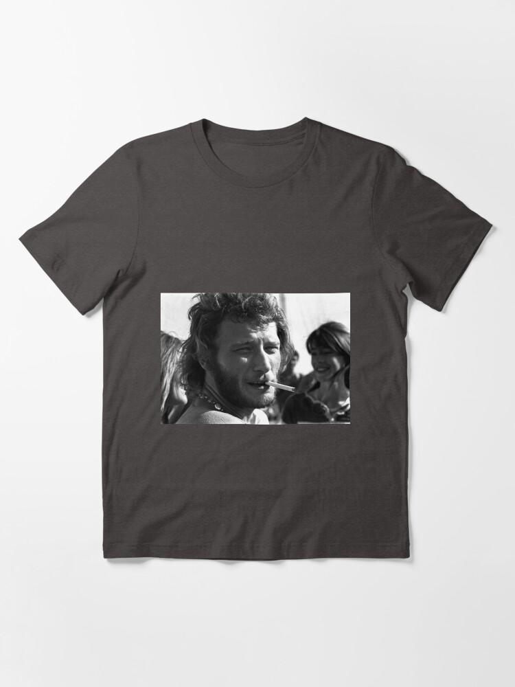 Françoise Hardy Johnny Hallyday (Françoise Hardy in the Background) Essential T-Shirt