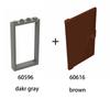 10pcs1x4x6 Door Frame Smart Window Compatible with 60596 60616 MOC Parts, Building Block Model Accessories, Children's Toys