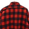 WINTER KING 50s Vintage Triangular Wool Bag Check Pattern Long Sleeve Shirt Men's Used