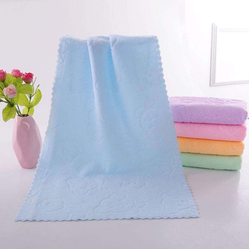 Colorful Embossed Bear Head Towel for Home, Gift, or Street Stall Use