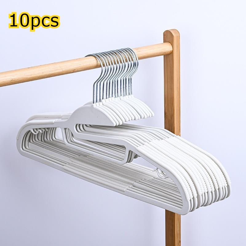 10pcs 360 ° Swivel Hook Plastic Hangers, U-shaped Opening, Non-slip, Space Saving, 0,5 Cm Thick, 41,5 Cm Long Clothes Hanger
