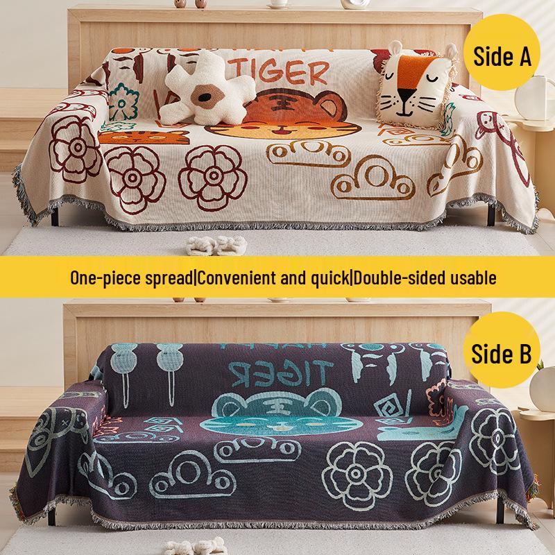 Nordic Style Full Wrap Dustproof Sofa Throw Blanket Cover