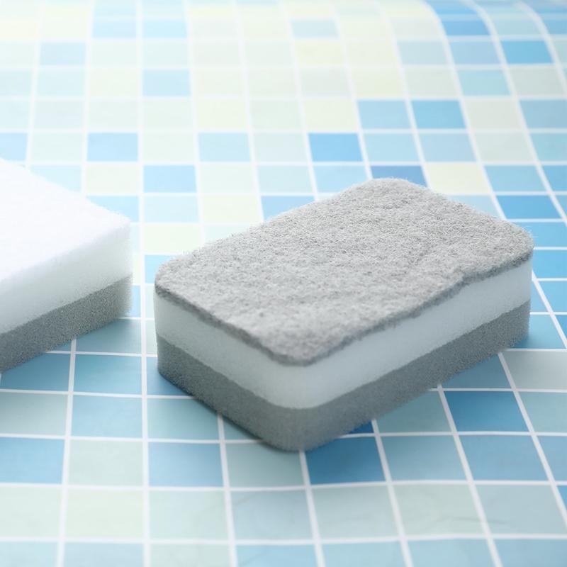 5Pcs Double-sided Cleaning Sponge Household Scouring Pad Kitchen Wipe Reusable Dishwashing Sponge Cloth Dish Cleaning Towels Accessories