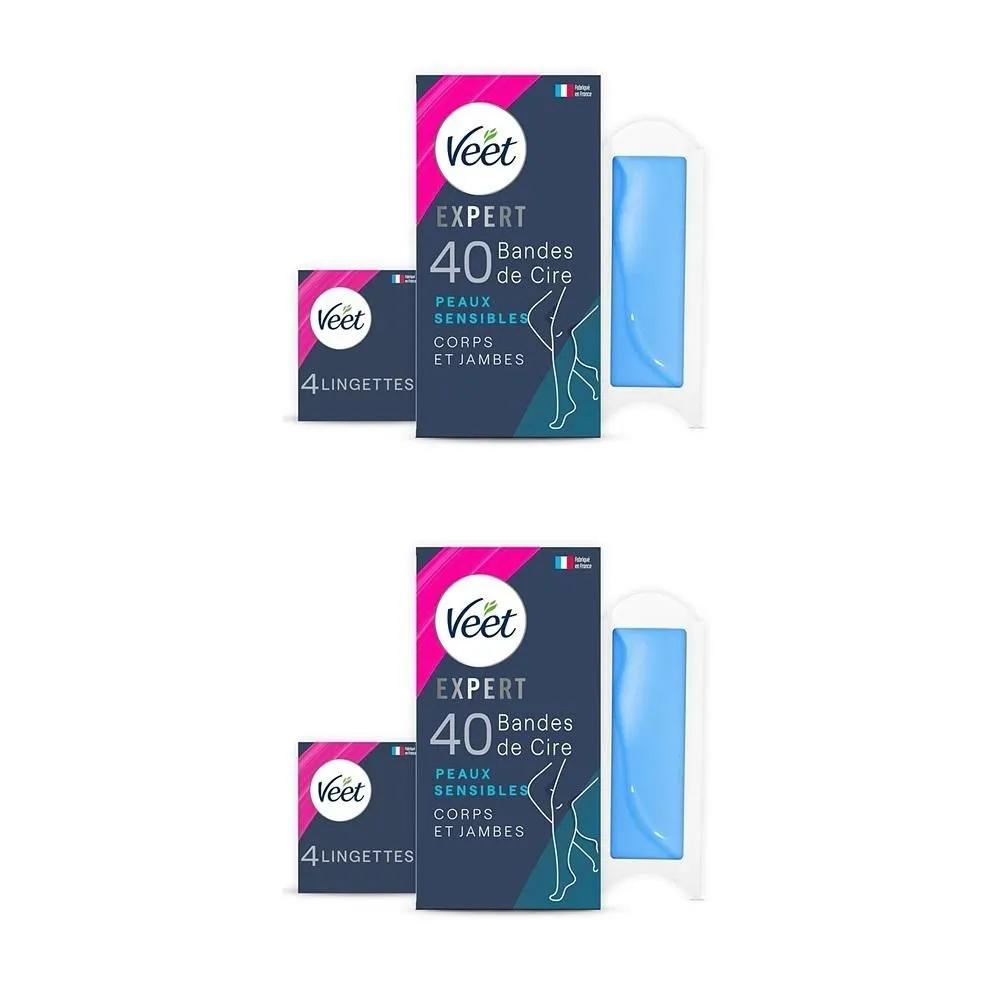 VEET Восковые полоски 40 шт. 2 упаковки Эксперт VEET
