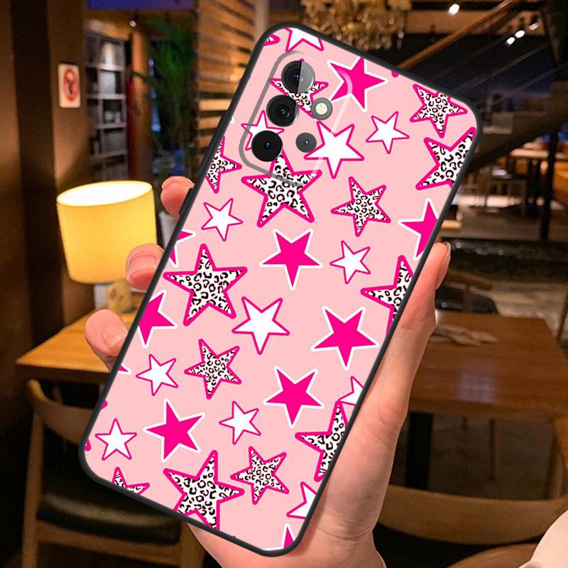 preppy stars lightning pink Case For Samsung Galaxy A52 A12 A22 A32 A42 A51 A71 A13 A23 A33 A53 A14 A54 A34 Phone Cover